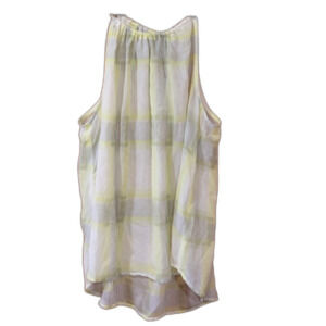 Splendid NWT Watercolor Pastel Striped Tank Top Yellow LG